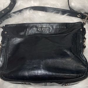COACH Black Patent Zoe Shoulder Bag F1082-F15478